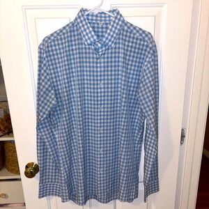 State & Libery Blue Checkered Dress Shirt
